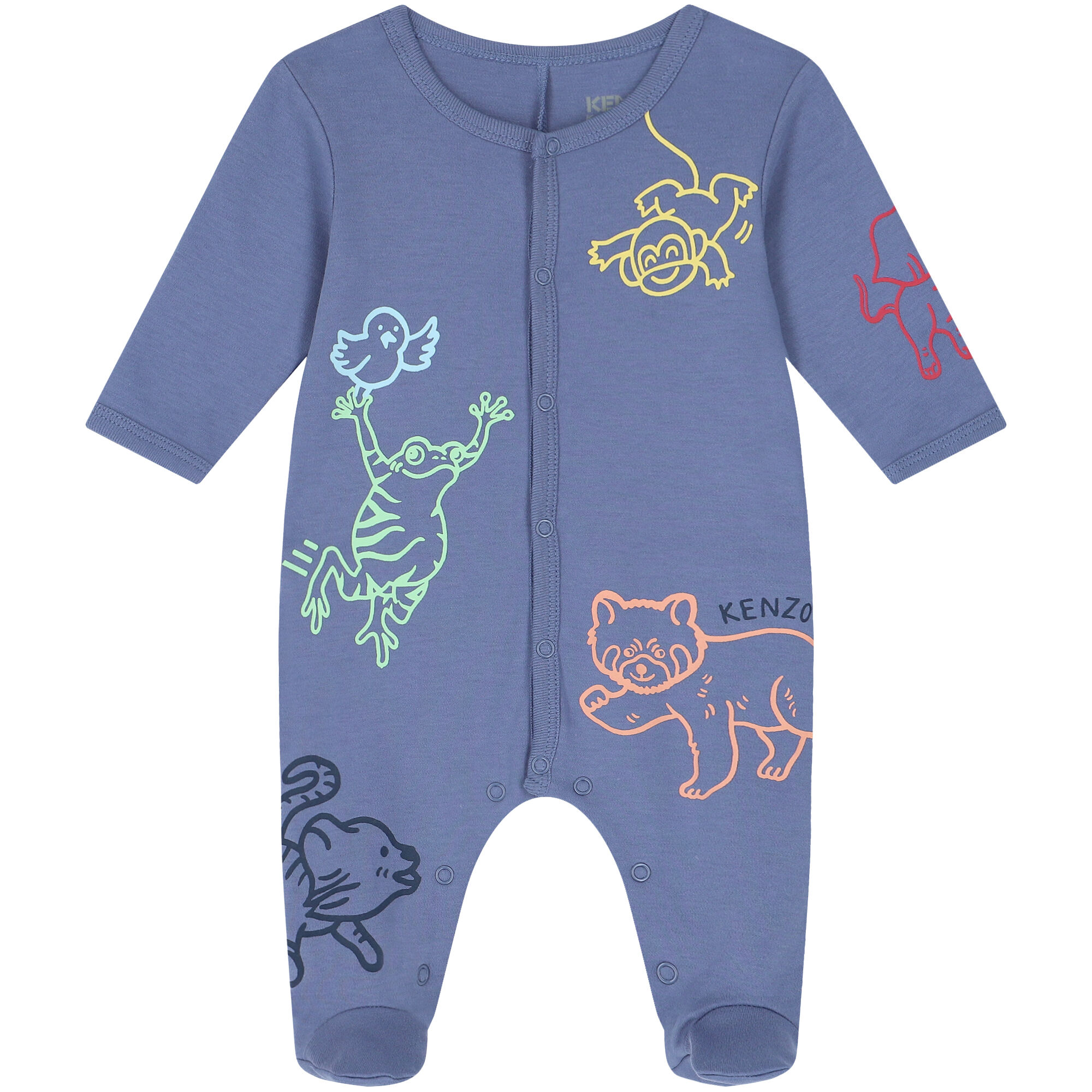 KENZO KIDS Baby Boys Blue Logo Babygrow Junior Couture UAE